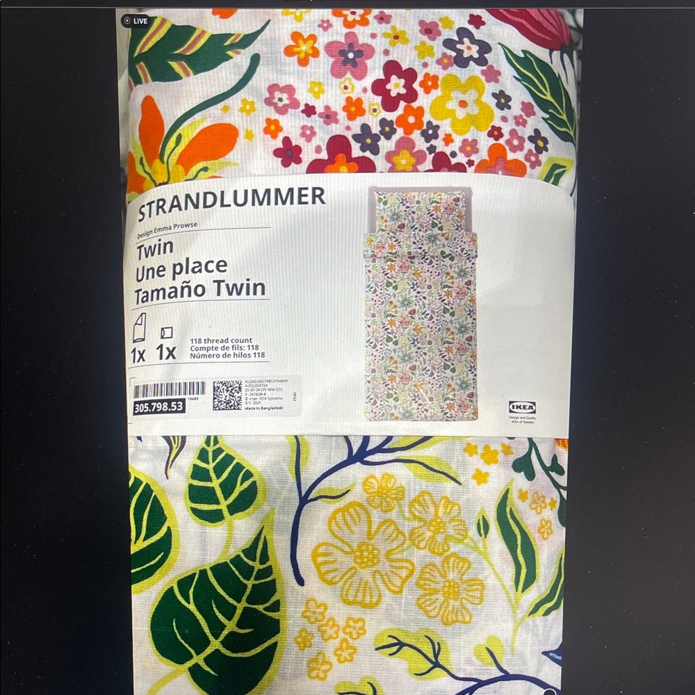 STRANDLUMMER Twin Floral Duvet Cover - Bright Multi
